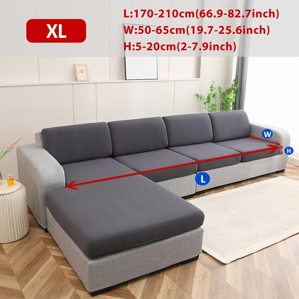 1 piece water-resistant sofa cover with classic elasticity, non-slip design, and easy care to protect and style furniture.