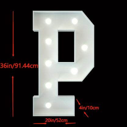 91.44cm Marquee Light Up Letters A-Z for Party, Wedding, and Birthday Decor