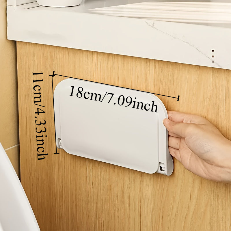 Wall-mounted collapsible shelf for organizing bathroom, kitchen, bedroom, and office accessories without drilling