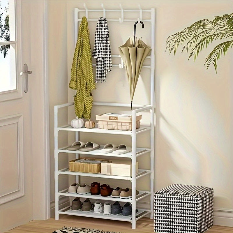 Add a touch of elegance to your home with the sleek and functional Modern Multifunctional Metal Shoe Cabinet. This space-saving design is perfect for your entrance, bedroom, or living room. Built to be strong and easy to install, this cabinet is sure to