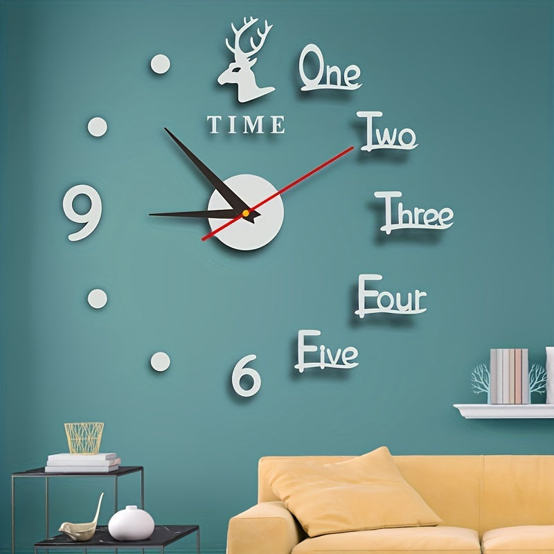 Stylish deer design DIY wall clock.