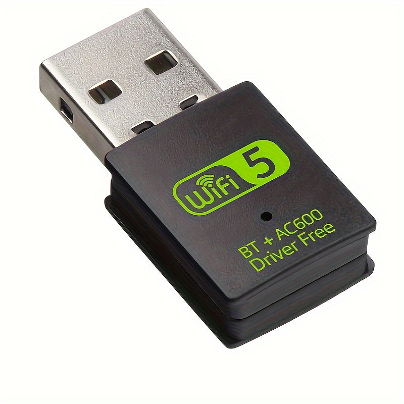 600Mbps Dual Band USB WiFi Wireless Adapter, 2.4/5Ghz Mini Dongle PC/Laptop uchun.