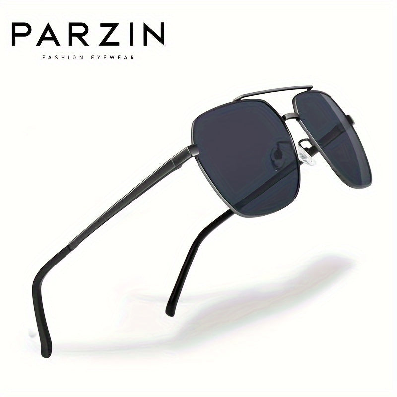 PARZIN Men's Fashionable Glasses 6653 features a stylish metal and acetate frame with polarized lenses. This casual style, full rim design has a stylish shape, making it the perfect