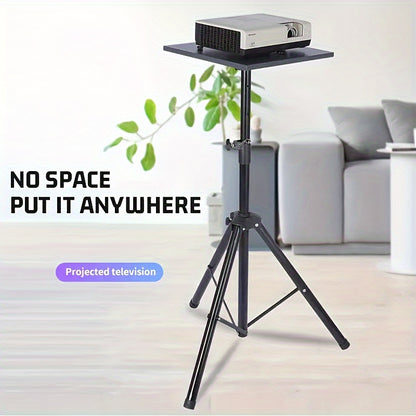 Adjustable projector stand made of durable ABS, suitable for desktop and floor use, stylish and practical.