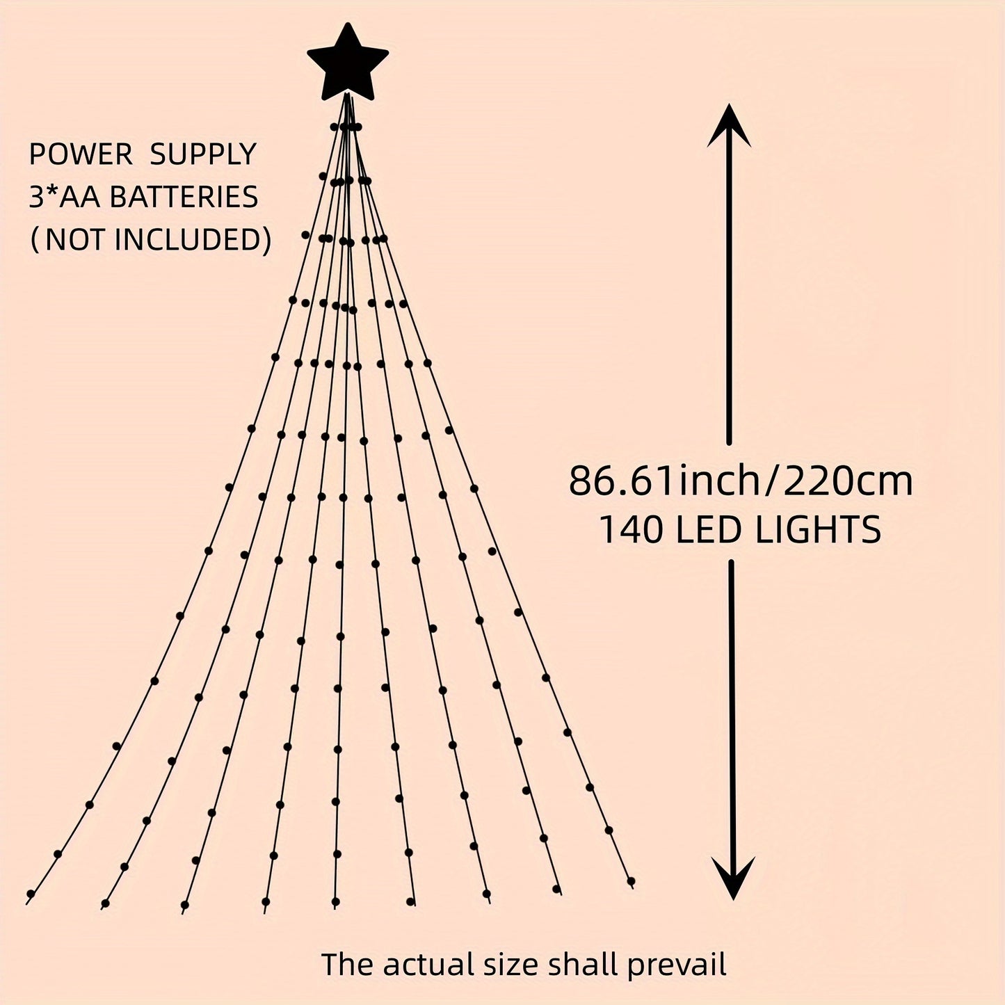 HEEMUUM Battery-Operated Star String Lights - Versatile Fairy Lights for various occasions - Modern Plastic Design.