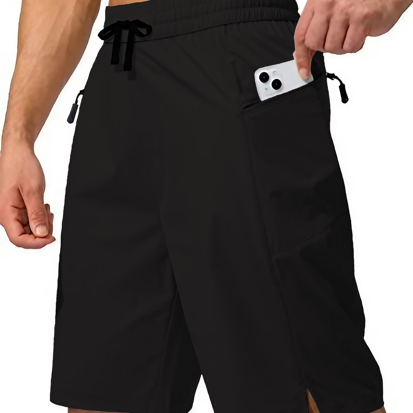 Men's Plus Size Cargo Shorts with Drawstring, Pockets for Comfort & Style