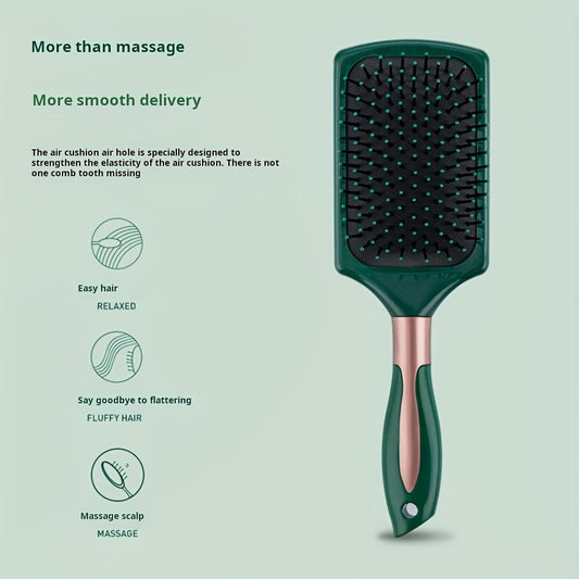 Hair brush set with 3pcs/5pcs including air cushion comb, round curling brush, and detangling brush. Features anti-static plastic bristles, wide tooth design, ABS handle. Ideal for straight