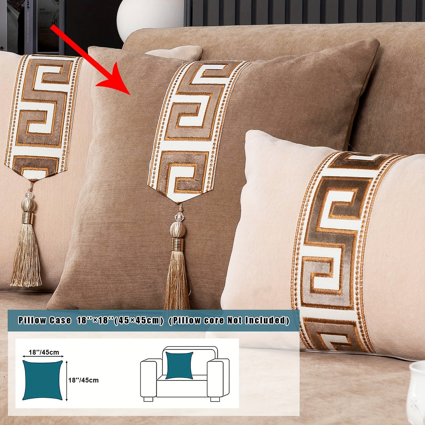 European-style Snowy Sofa Cushion, Chic Nordic Light Luxury, Popular in Europe, US, and Middle East.