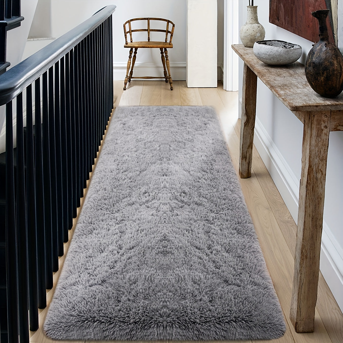 Soft fluffy shag area rug perfect for living room or bedroom décor. This cute, luxurious non-slip carpet is machine washable and adds a touch of elegance to your home. Ideal for home decor and room decor.