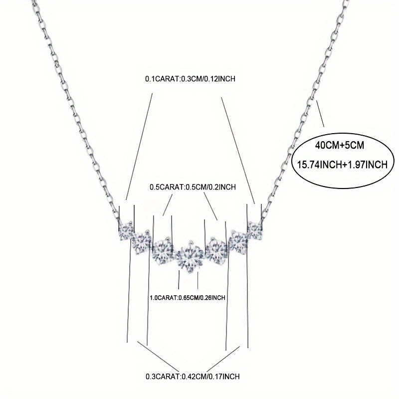 This stunning 925 Sterling Silver Mozambique Diamond Smile Necklace is suitable for both men and women. The couple style collarbone chain is fashionable and versatile, with a trendy luxury niche minimalist classic design. Perfect for your boyfriend or