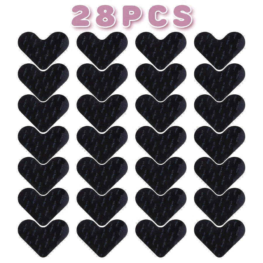 Heart-shaped carpet stickers are now available in packs of 4, 8, 16, or 28 to help prevent rugs from slipping and rolling at the edges. Easily cut to fit any size rug.