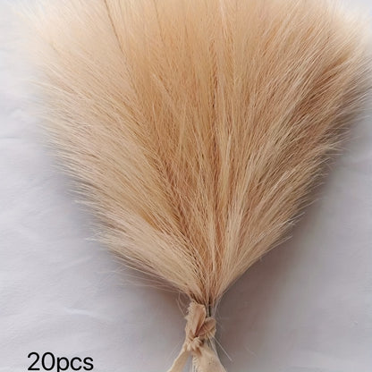 Set of 20 artificial pampas grass stems for home decor, weddings, and holidays. No container included.