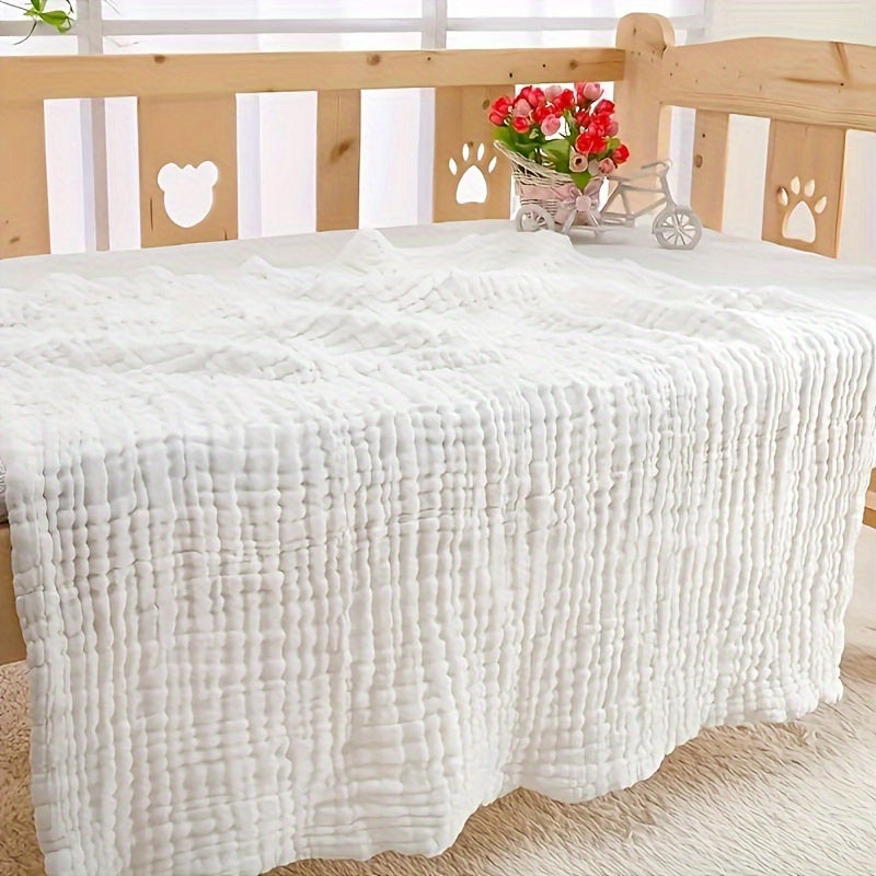 Gentle 6-Layered Cotton Muslin Blanket for Infants: Hand Wash Recommended, Ideal for 0-3 Years old.