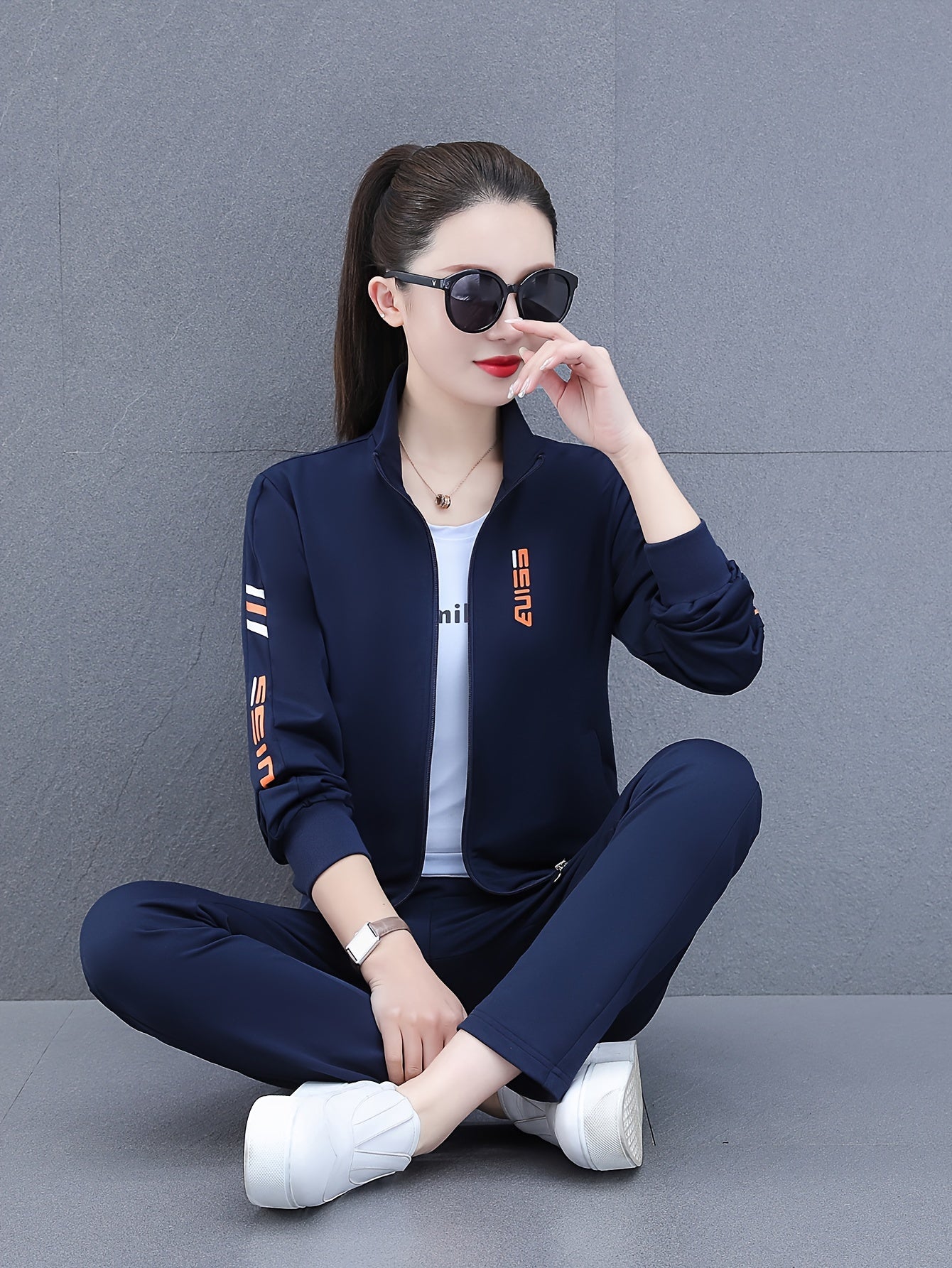 New 2024 Fall Plus Size Women'sSports Casual Suits for Middle-Aged Ladies