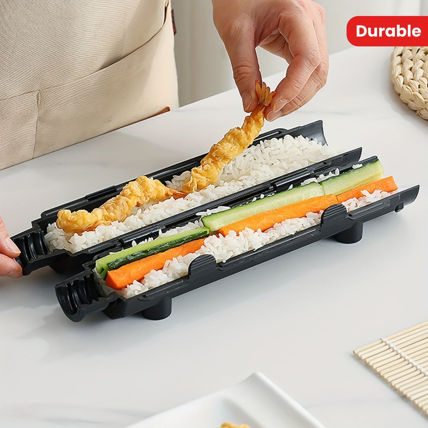 1PC Sushi Bazooka Maker for Homemade Sushi Rolls, Durable Rice Mold for Easy Sushi Making in the Kitchen