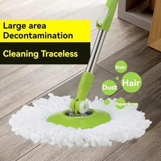 Large Capacity Rotating Mop Set with Double Drive Mop Bucket, Made of Durable Plastic Material, Perfect for Use in Living Room, Bedroom, Bathroom, Toilet, and Kitchen.