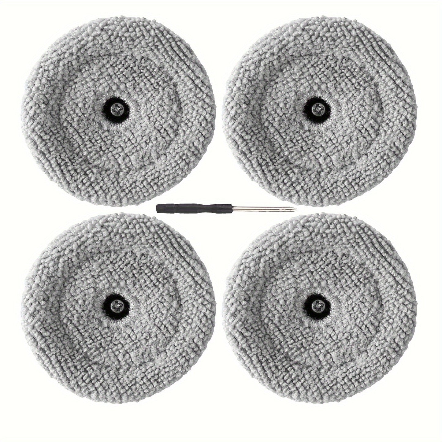 A set of 4 replacement parts for wet wipes, designed for use with the Roborock S8 MaxV Ultra and S8 Max Ultra robot vacuum cleaners. These parts include a microfiber mop pad with a washable edge, making it suitable for wet wipe accessories.