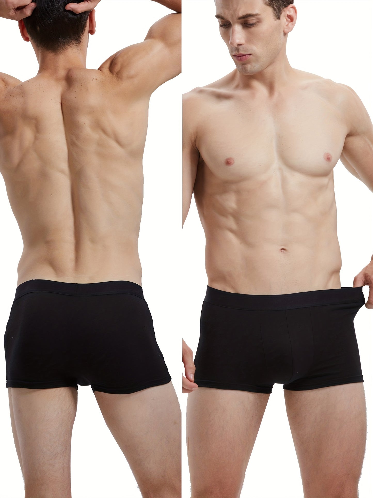 Six stylish and comfortable men's cotton boxer shorts.