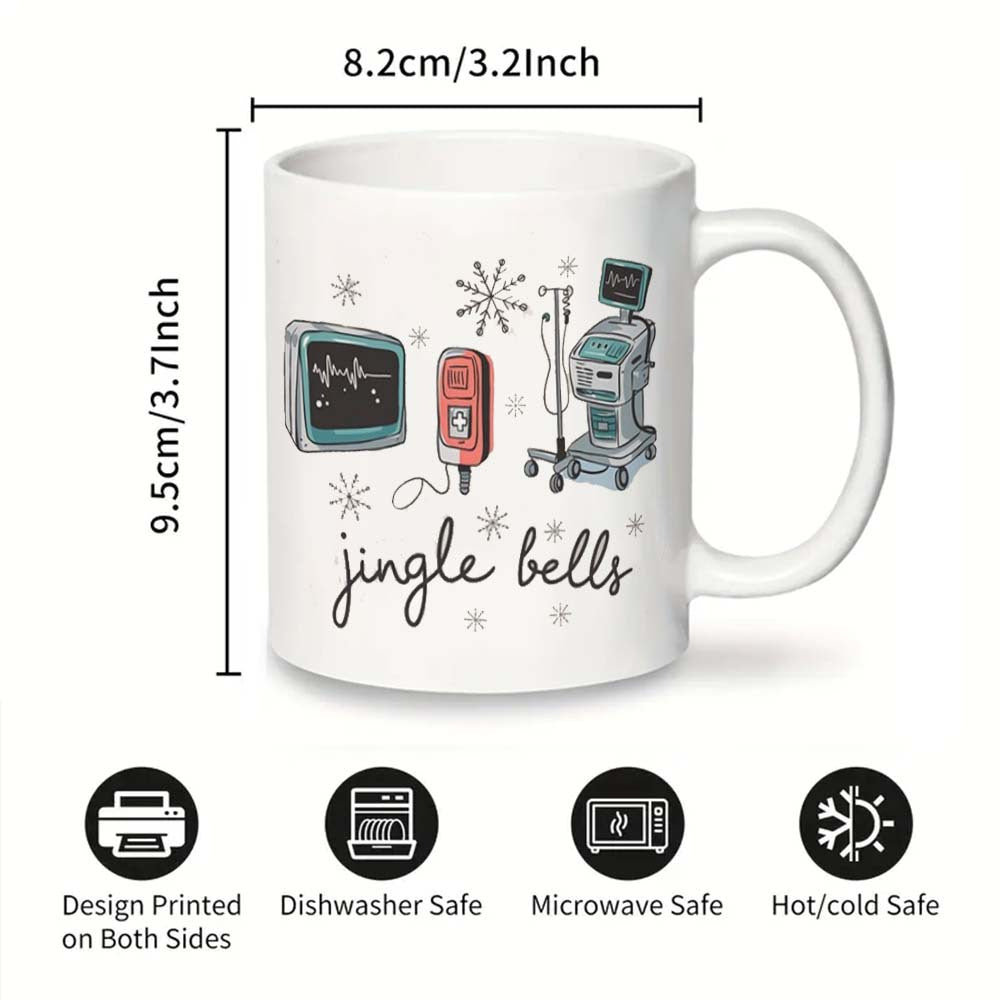 Ceramic Nurse Mug - "Nurses and Fun Holidays" Coffee Cup for Healthcare Professionals, Safe for Food, Perfect for Office, Camping, Dining - No Electricity Required