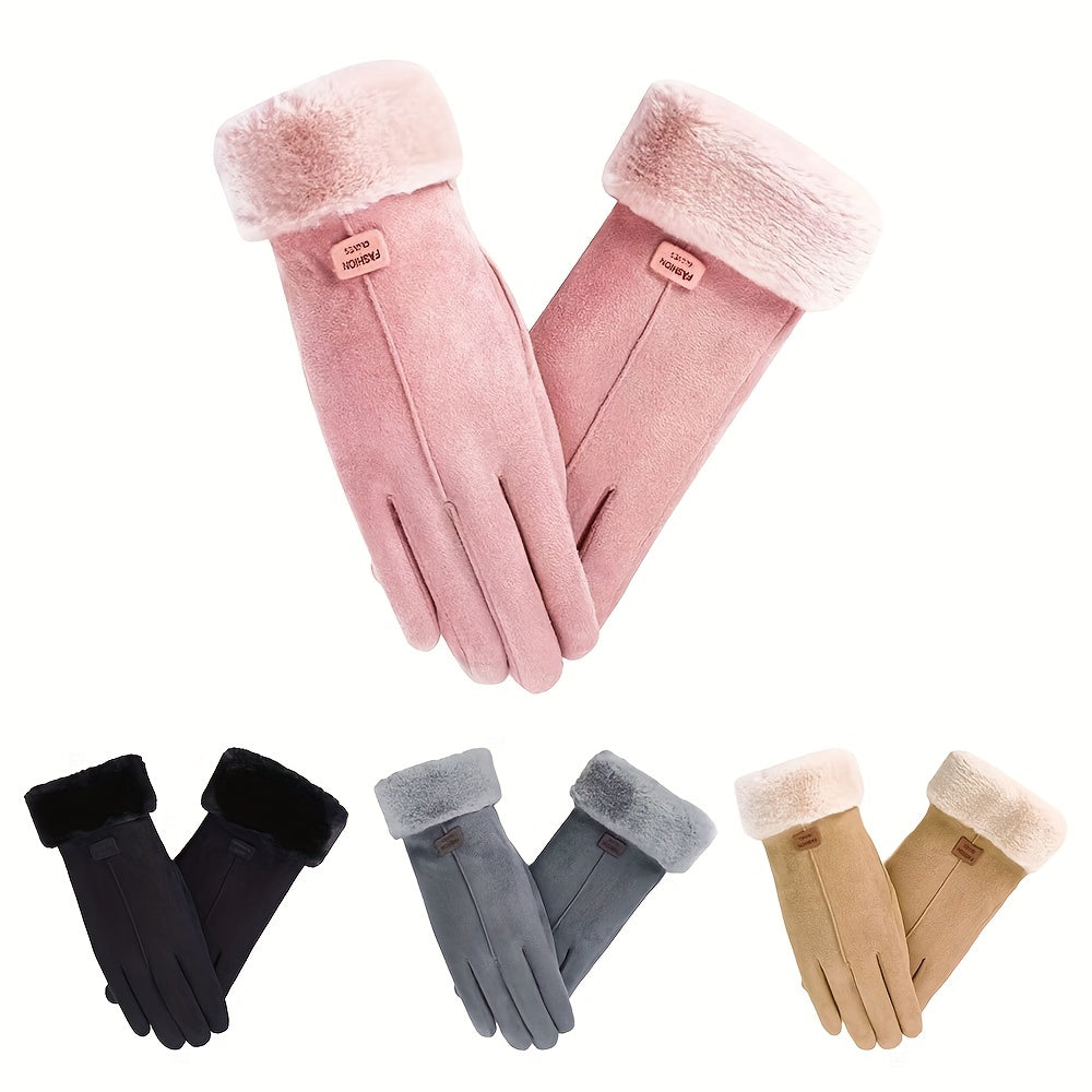 Stay warm this winter with our cozy velvet-lined gloves. Perfect for outdoor activities and casual sports, these split-finger gloves feature a plush cuff and stretchy design for added comfort.