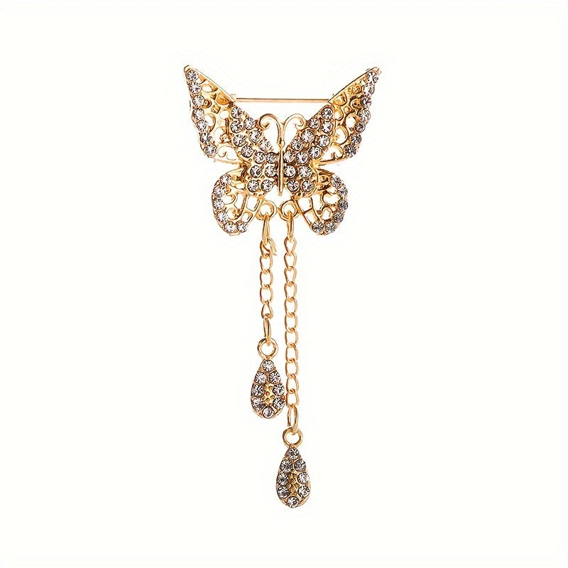 Stylish Butterfly Pendant Brooch for Women's Outerwear Dress - Perfect for Elegant Banquets and Special Occasions