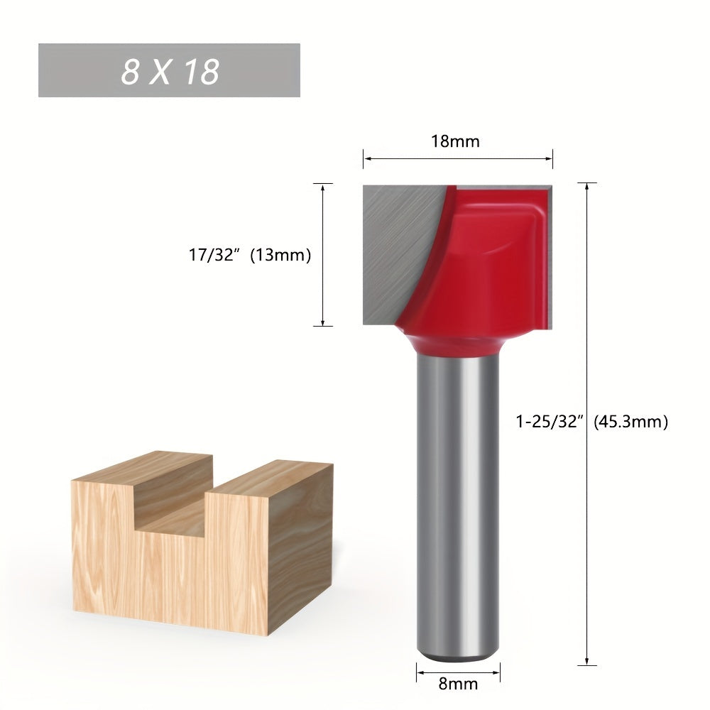 LAVIE 8mm Shank Bottom Milling Cutter Set for Woodworking, includes Slotting and Engraving Router Bits for cleaning.