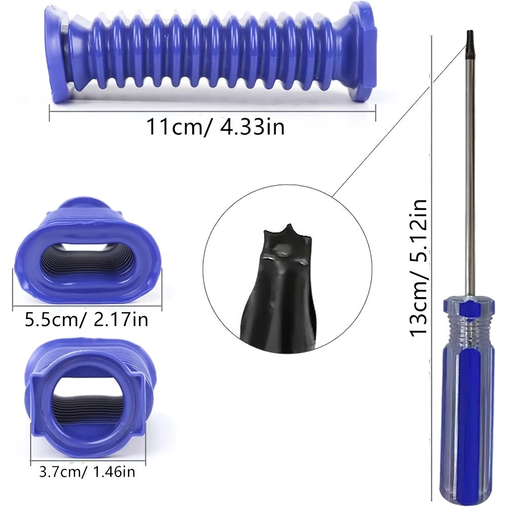 Durable Blue Plastic Crevice Tool Compatible with V7 V8 V10 V11 Models - Replacement Vacuum Cleaner Flexible Hose Attachment for Soft Carpeted Floors