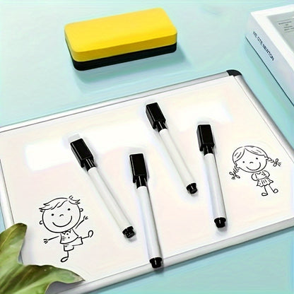 50-Pack Black Dry Erase Markers with Eraser Caps, multipurpose pens for whiteboards and chalkboards, ideal for home and school organization.