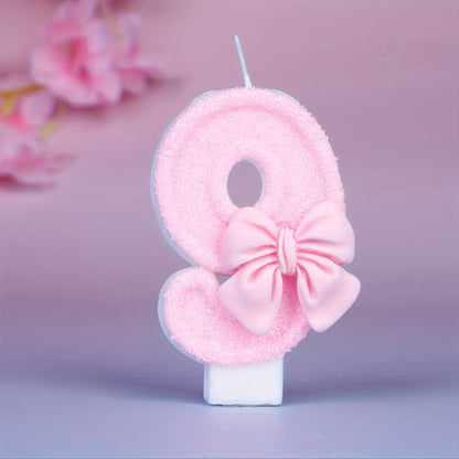 Pink Glitter Number 12 Birthday Candle - Ideal for Celebrations, Parties, and Decor.