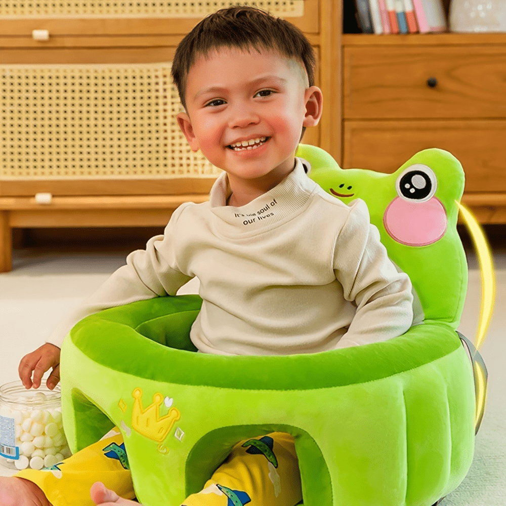 Introducing the new Three-dimensional Surrounding Baby Learning Chair with Strap - a cute and comfortable children's sofa for sitting, training, and learning. This baby floor seat booster chair is perfect for helping your little one sit up and explore