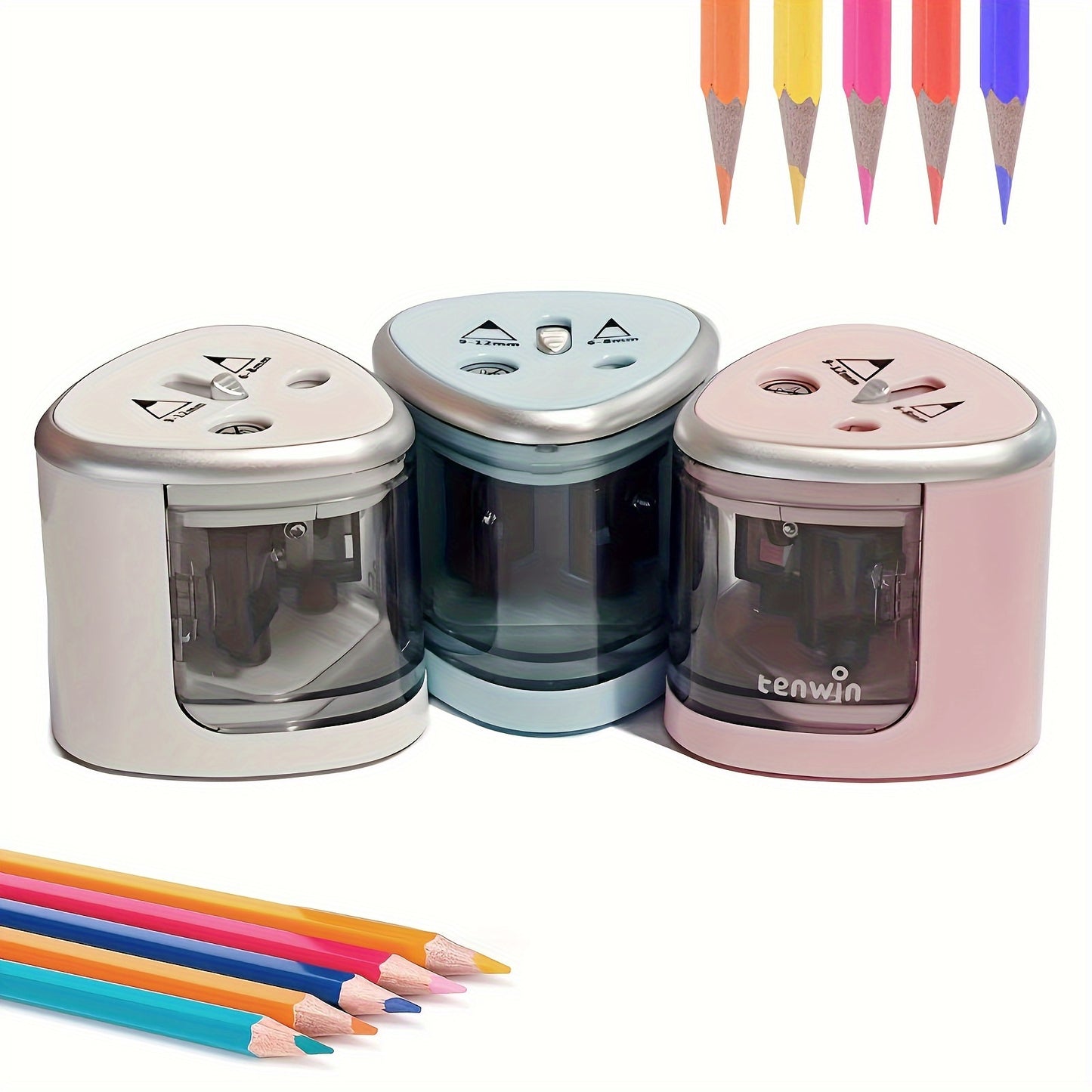 Electric dual-hole pencil sharpener for students with powerful pen Turner.