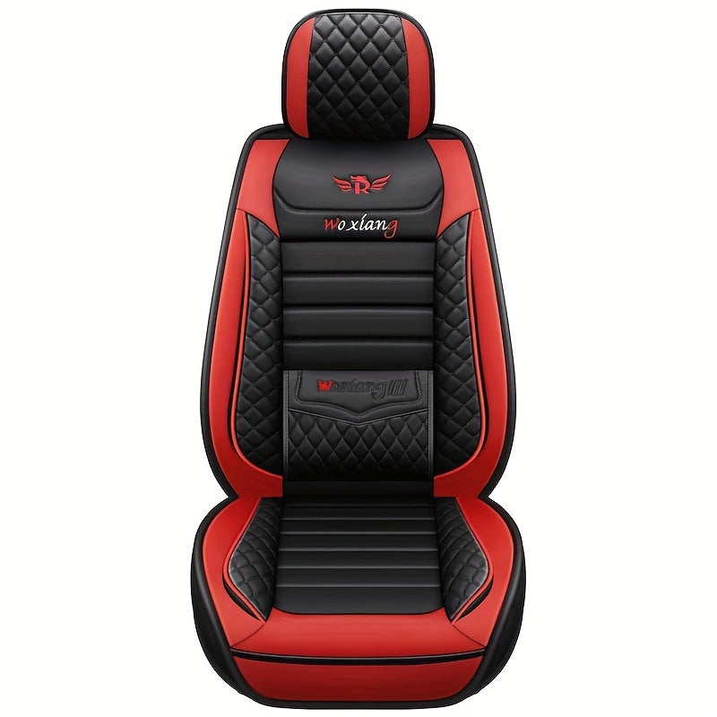 1 piece PU leather car seat cover with sponge filling, hand washable, fits major models, stylish and durable.