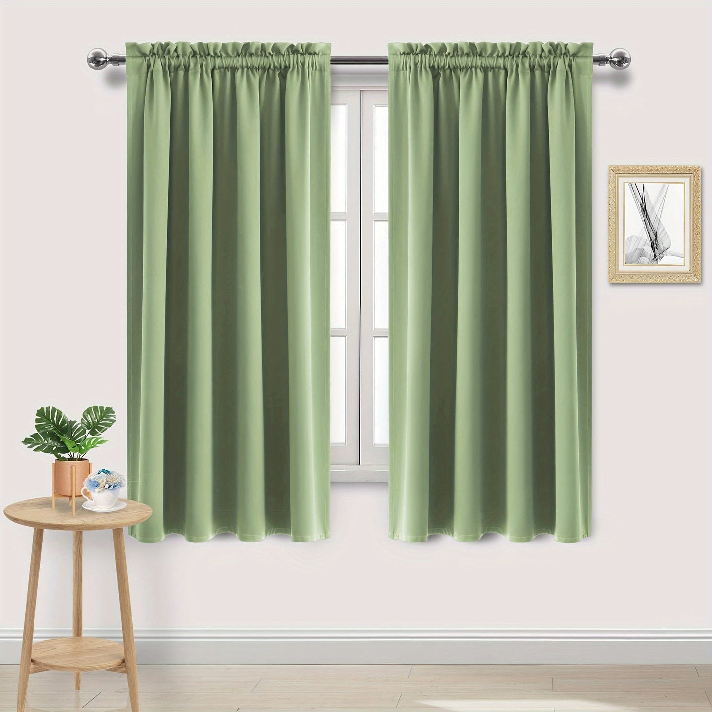 Blackout Curtains with Rod Pocket for Bedroom, Blocks UV Light and Darkens Rooms, Ideal for Living Room, Office, and Home Decor