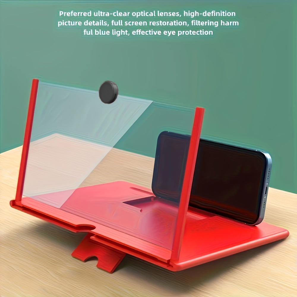 10-inch HD screen mobile phone stand with anti-blue light eye protection. Foldable clip-on desk mount made of plastic. Ideal for electronic accessories.