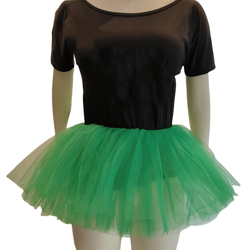 Get ready to party with this Fluffy 80s Tutu Skirt! Perfect for women and teens, this elastic waist skirt features 5 layers of tulle for an ultra-fluffy look. Ideal for Halloween, costume parties, and holiday festivities like Christmas.