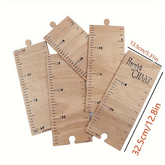 Wooden Height Ruler for Room Decor, Indoor Measuring Tool for Height, Perfect for Halloween and Christmas Gifting