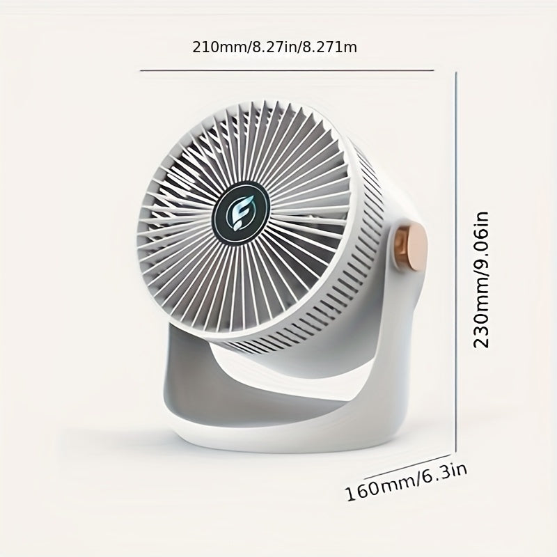 Smart Home Fan with USB Rechargeable Feature - Versatile Design for Desktop and Wall Mount, Suitable for Indoor and Outdoor Settings with Strong Airflow