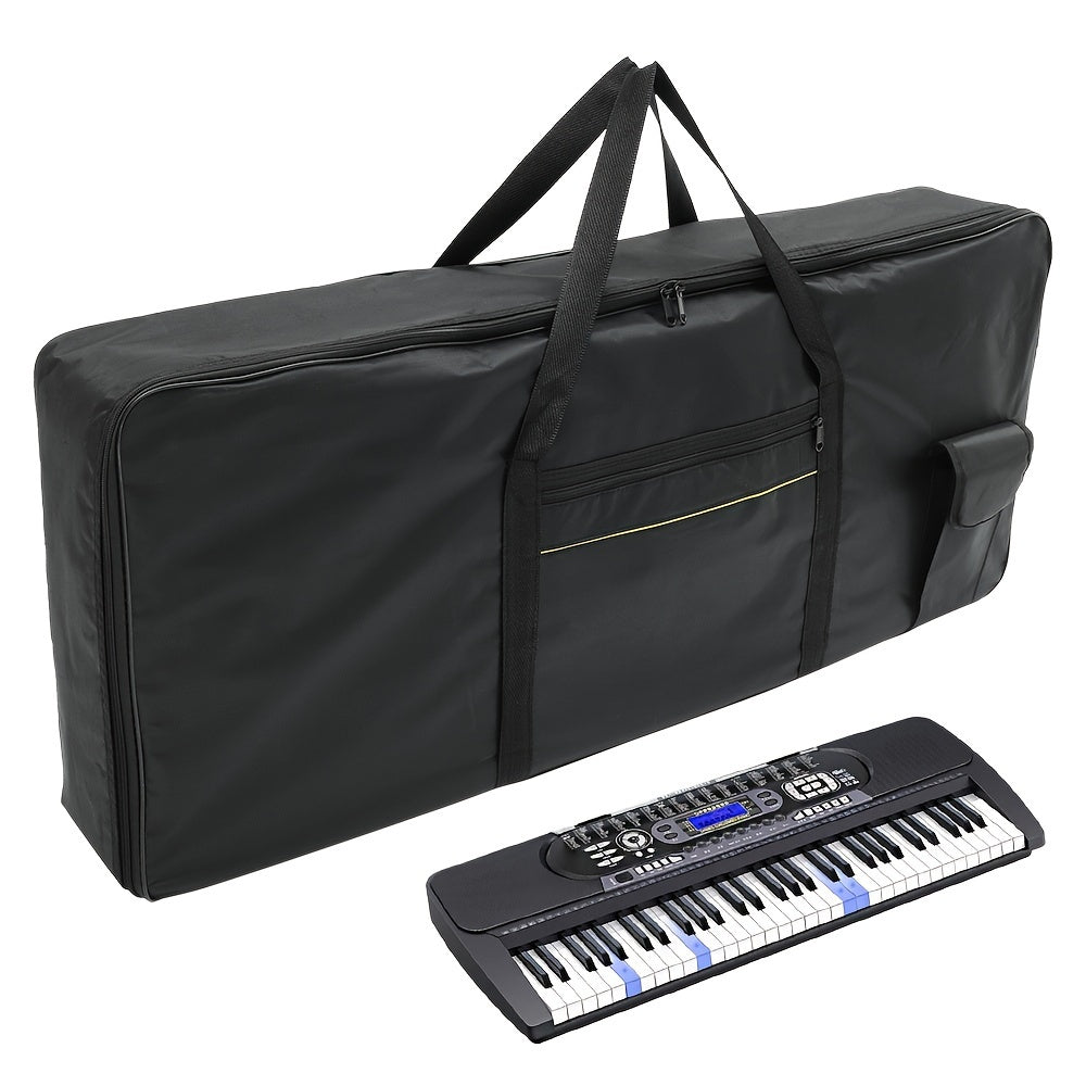 61 Keys instrument bag with carrying handle, made of Oxford cloth, waterproof and anti-shock. Suitable for piano storage and travel.