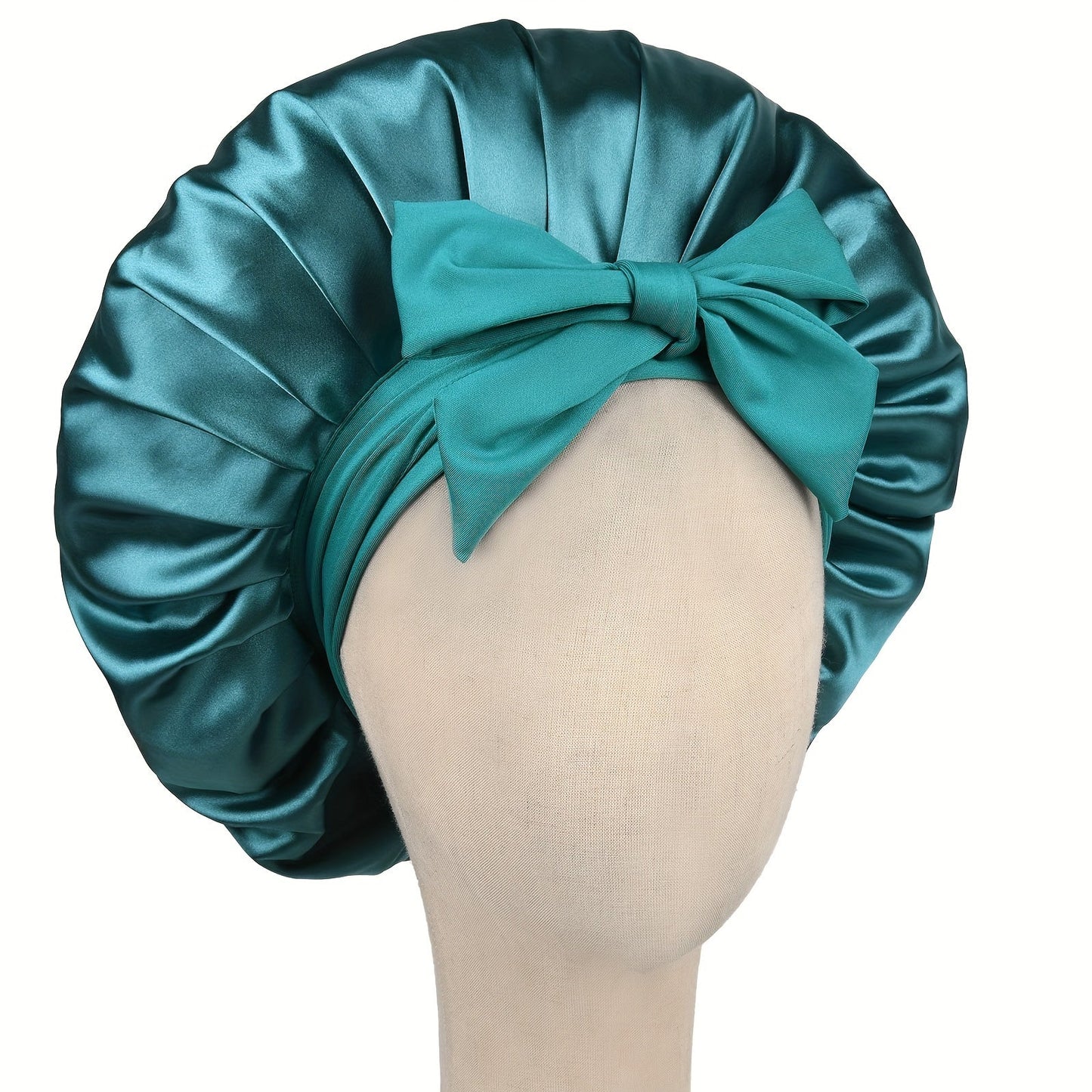 Satin Bonnet Silk Sleep Cap Adjustable Headwear with Tie Band - Perfect Christmas Gift for Women and Men