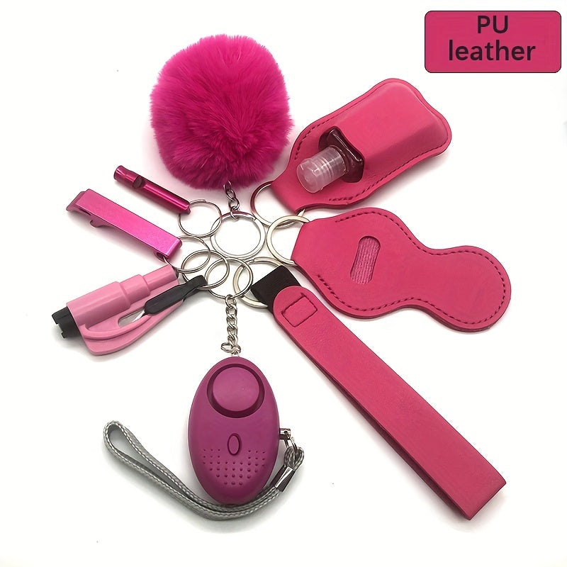 Women's PU leather self set security personal protection for women