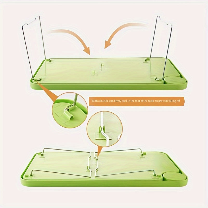 Портативный складной столик для ноутбука с подстаканником, многофункциональный поднос для кровати из полиэстера, легкий и не требующий сборки, не требующий электричества, экологичный дизайн
