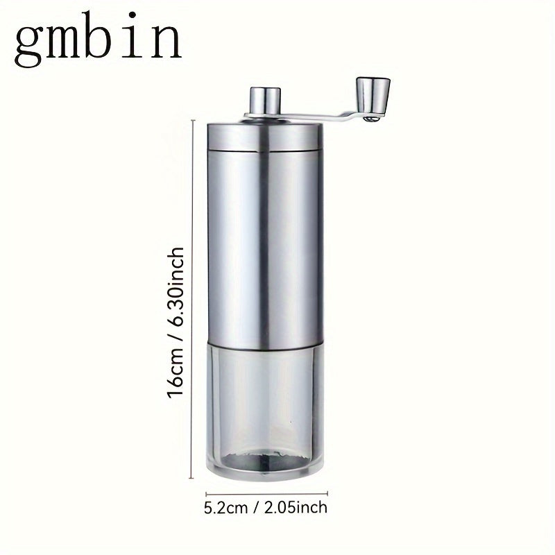 Portable coffee bean grinder designed for home use that is manually operated