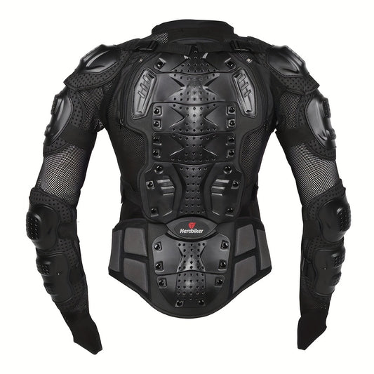 HEROBIKER Men's Motorcycle Jacket, Lightweight and breathable with a polyamide protective design and no pockets.