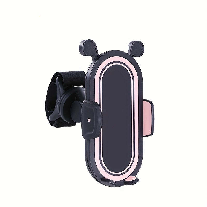 Enhance Your Baby's Stroller with a 360° Rotating Phone Holder in Black, White, and Pink!