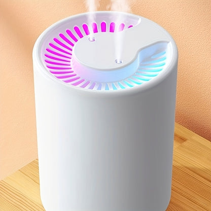 Large 5L USB humidifier with dual mist and colorful ambient lighting - ideal for home and office.