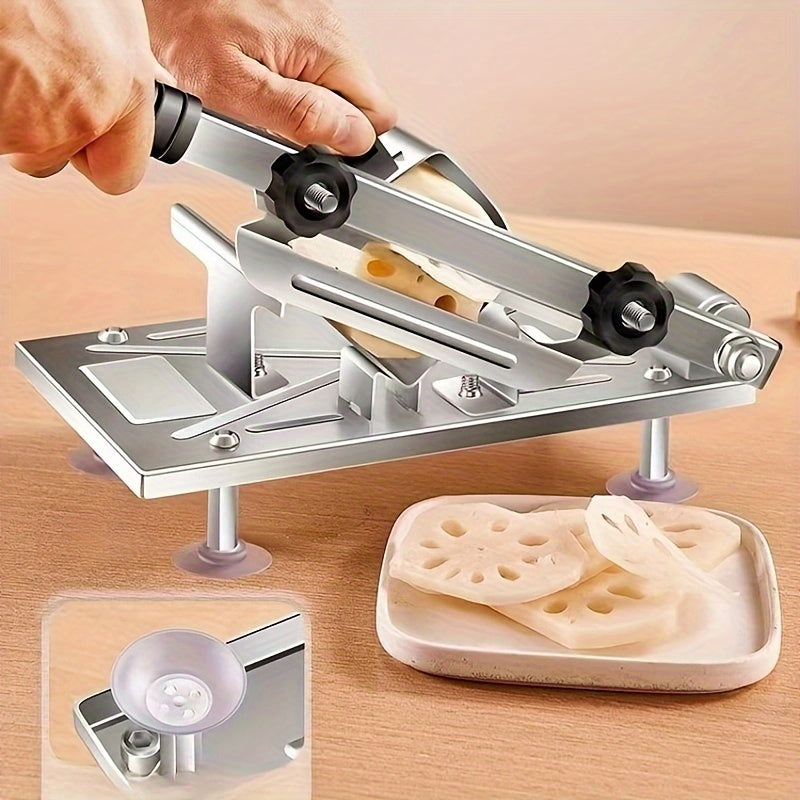 One-piece Stainless Steel Manual Meat and Vegetable Slicer, Ideal for Accurate Slicing and Shaving, Essential Kitchen Tool Kitchen Gadget