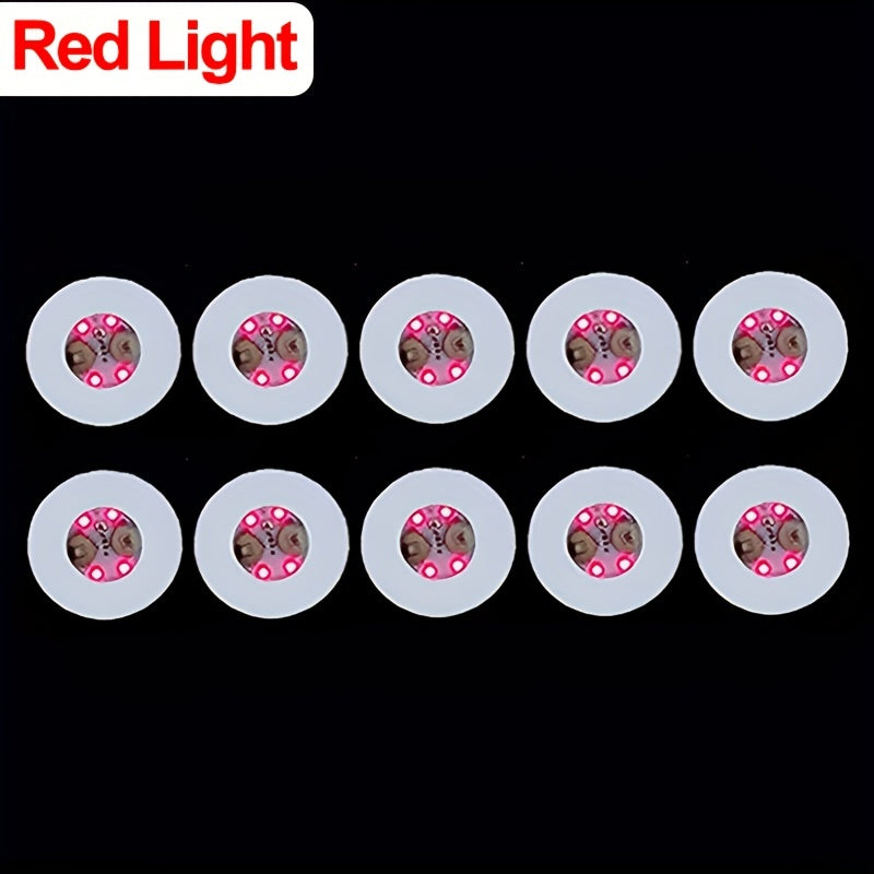 LED Coaster Stickers in sets of 1, 5, or 10 to decorate drinking glass cups, wine bottles, and liquor bottles for party lighting.