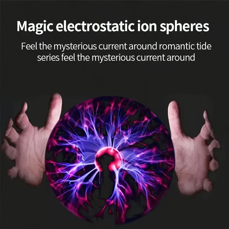 Enhance the mood at your next party with this 5-inch Interactive Plasma Ball Light. Touch and sound-activated, this USB-powered LED lamp is perfect for adding ambiance to any space. Use it as part of your art decor or give it as a unique gift to someone