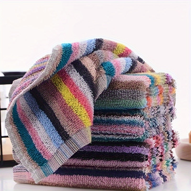 Set of 5 Stylish Kitchen Towels in Random Color Stripes, Ideal for Cleaning and Made of 100% Cotton, Perfect for Kitchen Tasks