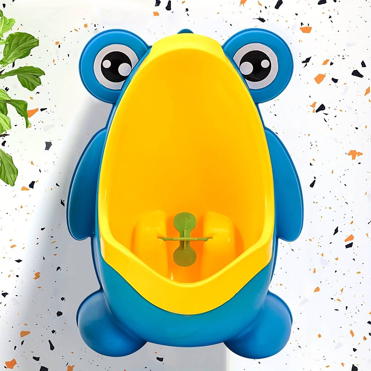 Children's Cute Frog Toilet with Hook - Frog Urinal for Boys to Train Standing and Hanging Urine Bucket